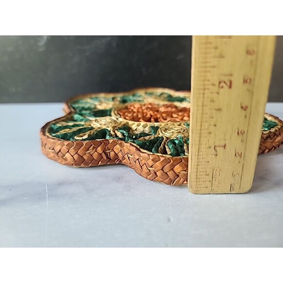 Vintage Woven Floral Trivet - Picture 5 of 10